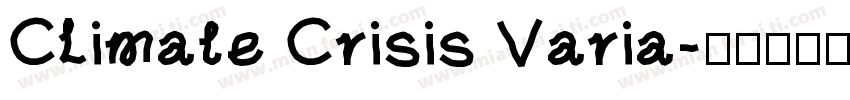 Climate Crisis Varia字体转换